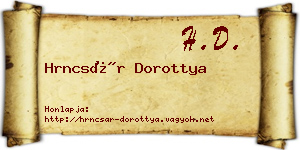 Hrncsár Dorottya névjegykártya