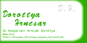 dorottya hrncsar business card